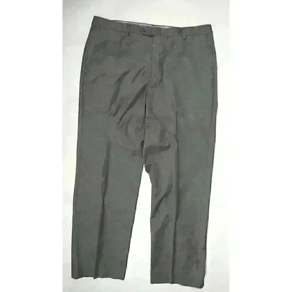 Hickey Freeman Suit Pants Loro Piana Tasmanian Super 150's‎ W36 Dark Gray READ